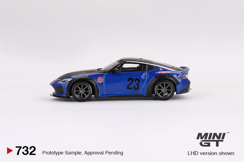 Mini GT 1:64 Nissan Z LB★NATION WORKS Serian Blue MGT00732 side