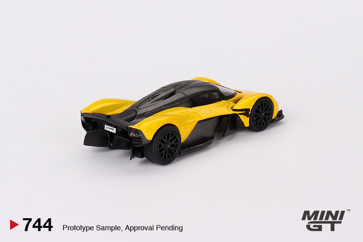 Mini GT 1:64 Aston Martin Valkyrie Sunburst Yellow MGT00744 rear