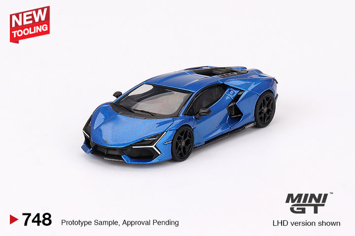 Mini GT 1:64 Lamborghini Revuelto Blu Eleos MGT00748