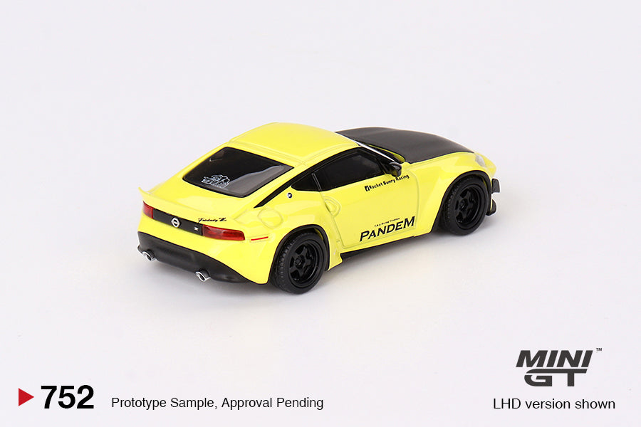 Mini GT 1:64 Nissan Z Pandem Ikazuchi Yellow MGT00752 rear