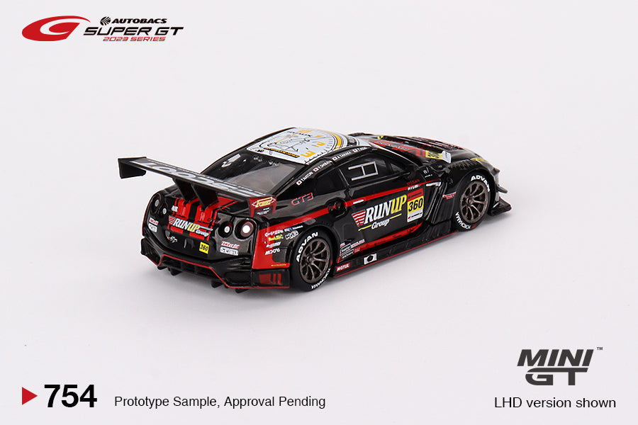 Mini GT 1:64 Nissan GT-R NISMO GT3 #360 "RUNUP RIVAUXa GT-R" TOMEI SPORTS 2023 SUPER GT SERIES MGT00754-L rear