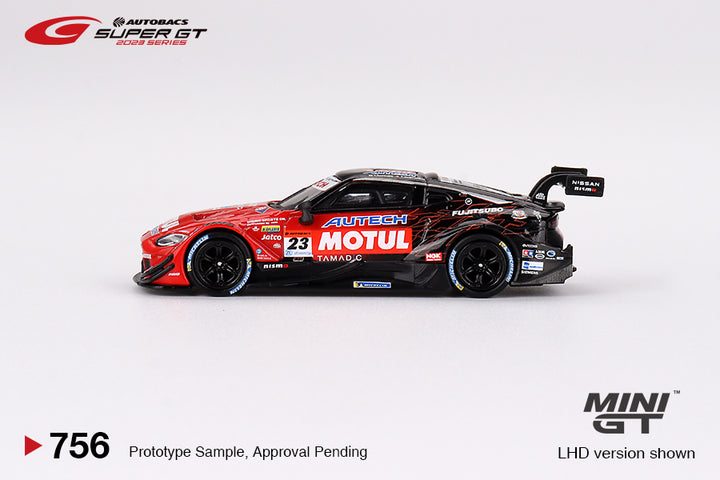 Mini GT 1:64 Nissan Z GT500 #23 "MOTUL AUTECH Z" NISMO 2023 SUPER GT SERIES MGT00756-L side