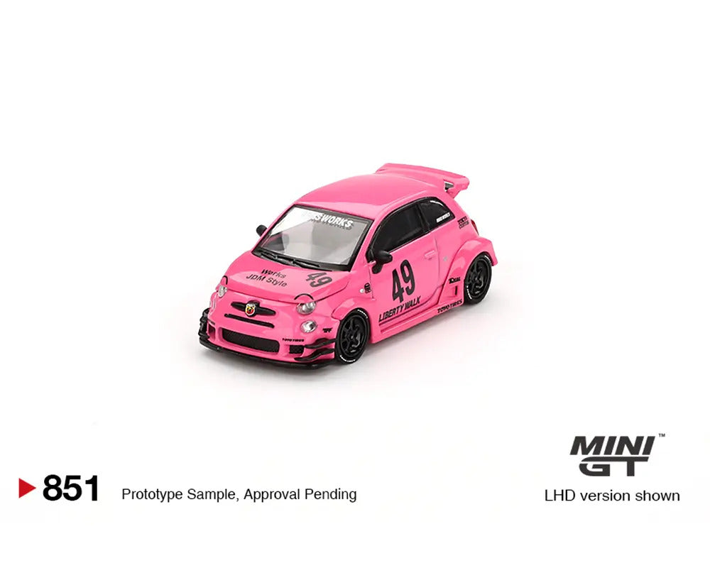 Mini GT 1:64 ABARTH 595 LB-WORKS x Abas Works – Pink MGT00851