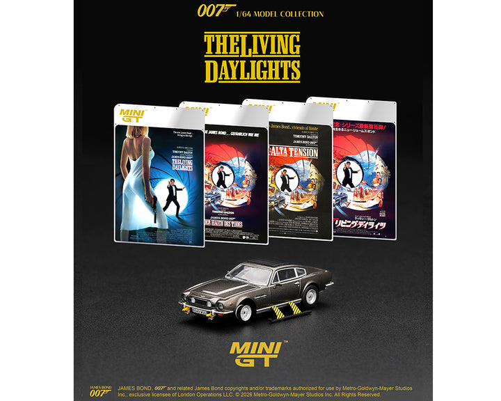 [Preorder] Mini GT 1:64 James Bond 007 Aston Martin V8 Vantage "The Living Daylights" Weapons On (3 Variants) MGT00922-007