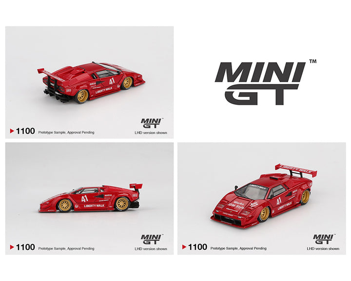 [Preorder] Mini GT 1:64 Lamborghini Countach LB-WORKS – Red MGT01100-BL