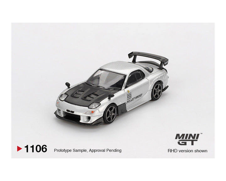 [Preorder] Mini GT 1:64 Mazda RX-7 RE-Amemiya – Silver Metallic MGT01106-BL