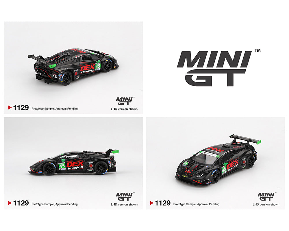 [Preorder] Mini GT 1:64 Lamborghini Huracán GT3 EVO2 #45 No.45 DEX Imaging 2024 IMSA Daytona 24 Hrs MGT01129-BL