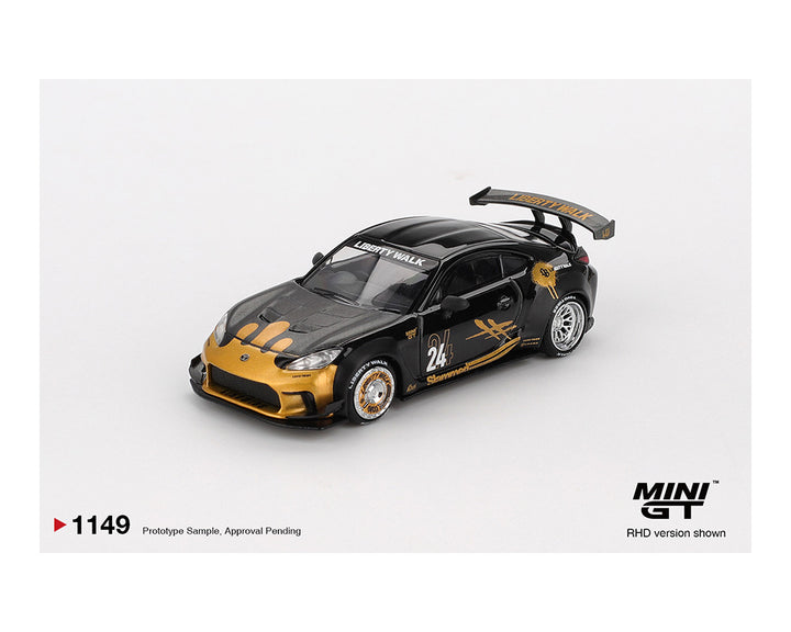 [Preorder] Mini GT 1:64 Toyota GR86 LB★Nation – Black / Gold MGT01149-BL