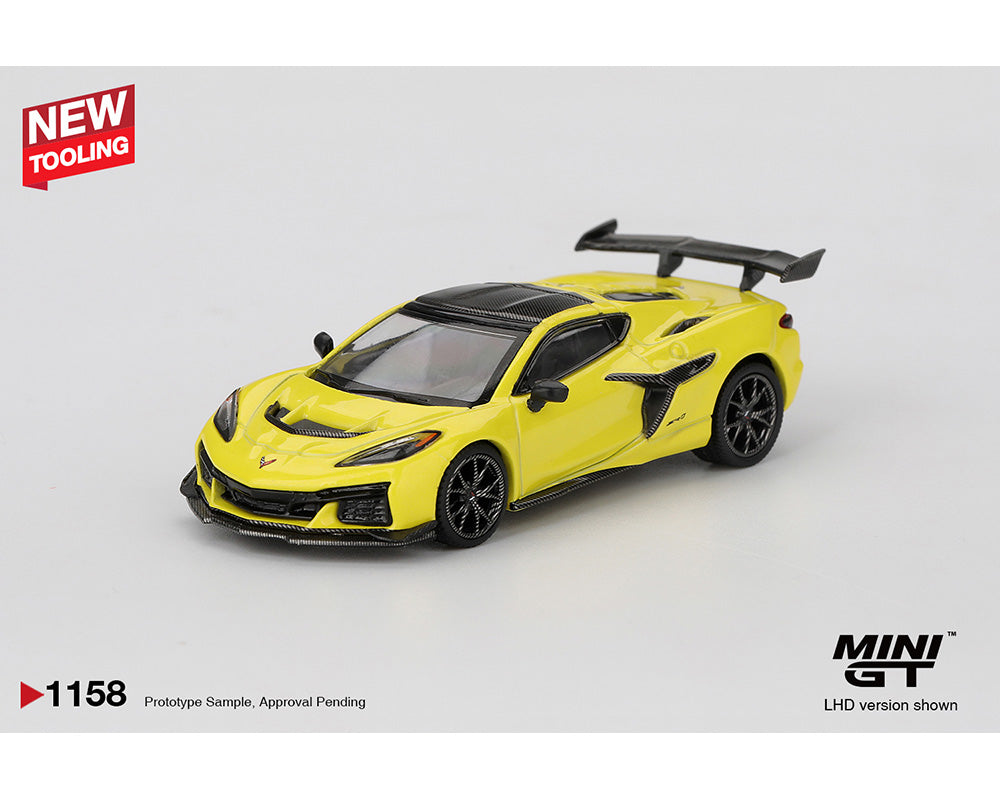 [Preorder] Mini GT 1:64 Chevrolet Corvette ZR1- Accelerate Yellow MGT01158-BL