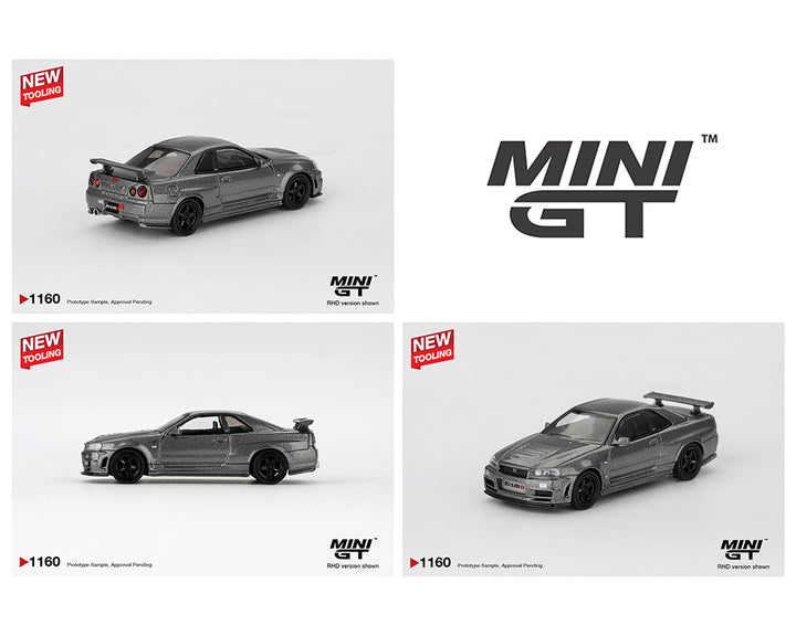 [Preorder] Mini GT 1:64 Nissan Skyline GT-R Dark Metal Gray (NISMO BNR34 CRS Version) MGT01160-BL
