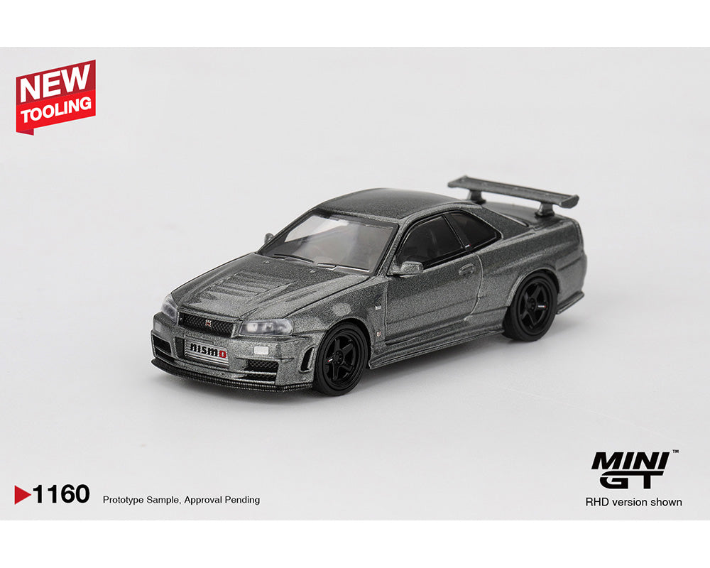 Mini GT 1:64 Nissan Skyline GT-R Dark Metal Gray (NISMO BNR34 CRS