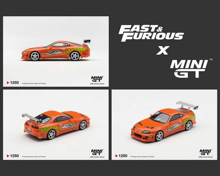 [Preorder] MINI GT 1:64 Fast &amp; Furious Toyota Supra BOMEX ” The Fast and the Furious” Brian O’Conner – Limited Edition MGT01250