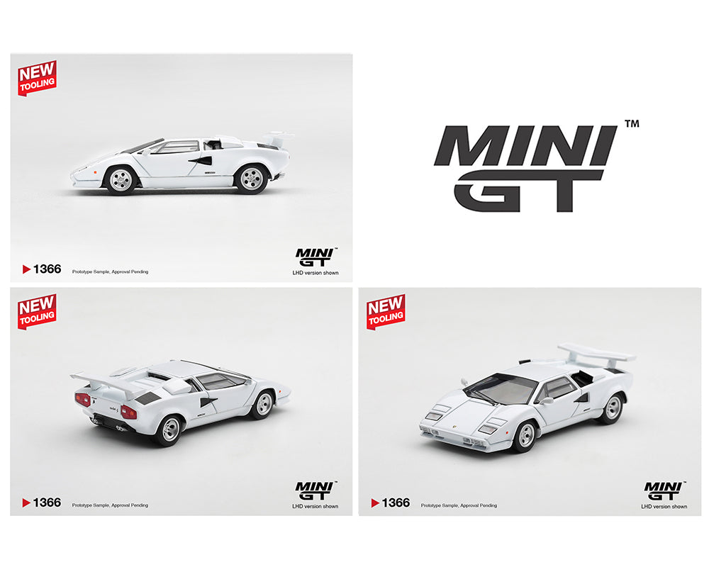 [Preorder] Mini GT 1:64 Lamborghini Countach LP500S White MGT01366-BL