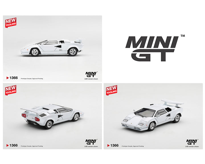 [Preorder] Mini GT 1:64 Lamborghini Countach LP500S White MGT01366-BL