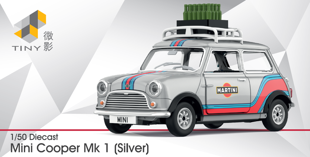 Tiny City 1:50 Mini Cooper Mk 1 (Silver) MINI0023 – Horizon Diecast