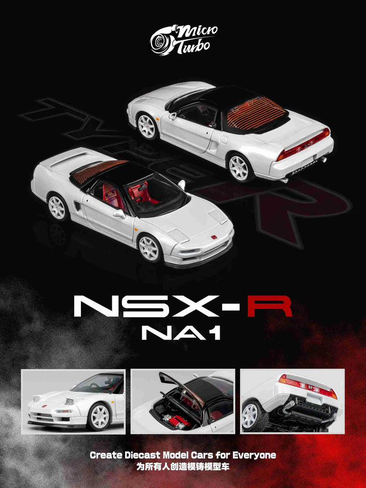 [Preorder] Microturbo 1:64 Custom NSX-R - Metallic White MT6412A1