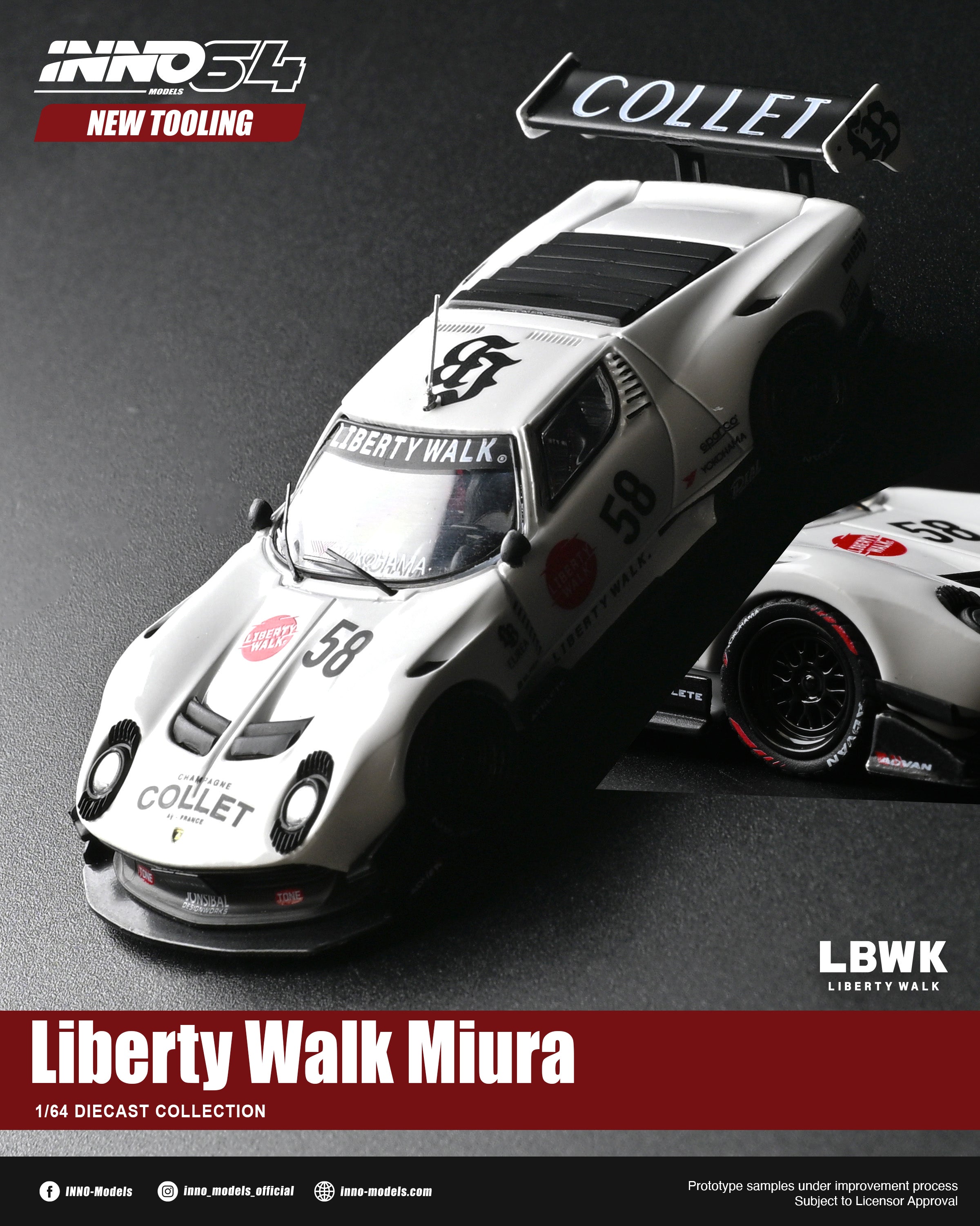 Preorder] Inno64 1:64 LB-Silhouette WORKS Miura GT IN64-LBMIURA-01
