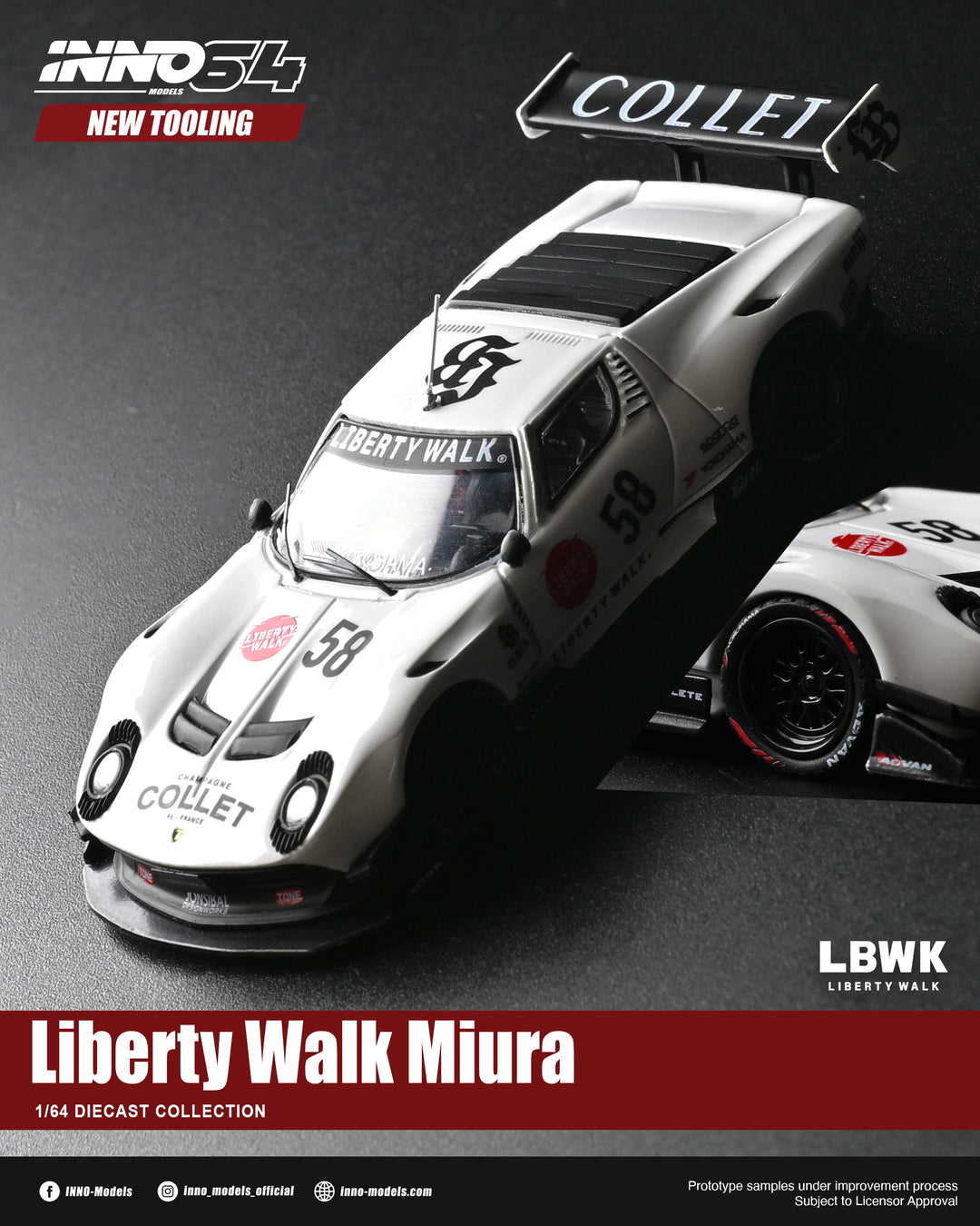 [Preorder] Inno64 1:64 LB-Silhouette WORKS Miura GT IN64-LBMIURA-01