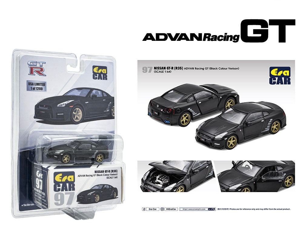 Era Car 1:64 Nissan GT-R R35 Advan Racing GT – Matte Black