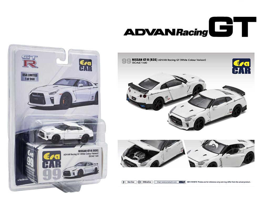 Era Car 1:64 Nissan GT-R R35 Advan Racing GT – White