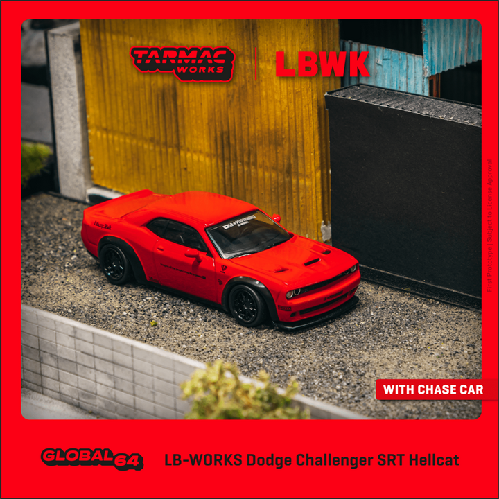 [Preorder] Tarmac Works 1:64 LB-WORKS Dodge Challenger SRT Hellcat Red