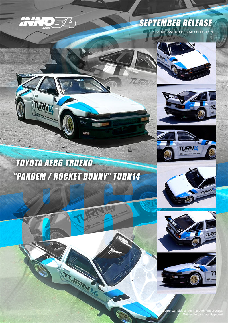 [Preorder] Inno64 1:64 Toyota AE86 Sprinter Trueno "TURN14" PANDEM / ROCKET BUNNY