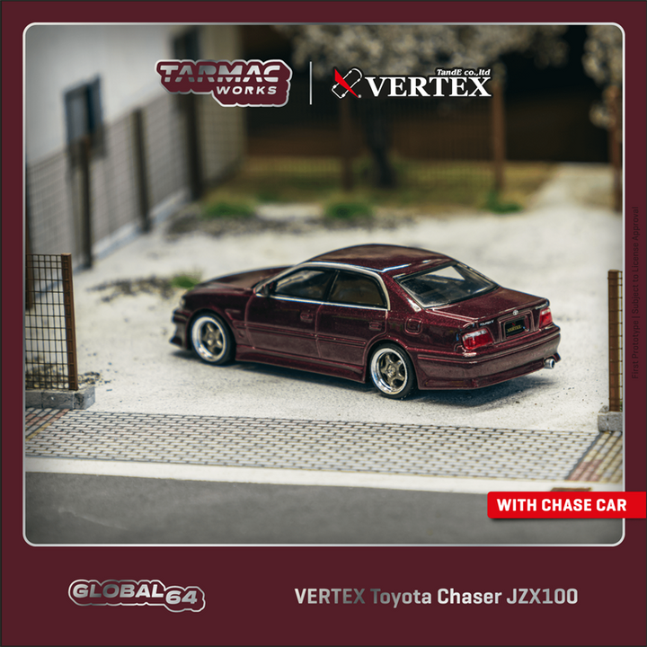 [Preorder] Tarmac Works 1:64 VERTEX Toyota Chaser JZX100 Purple Metallic