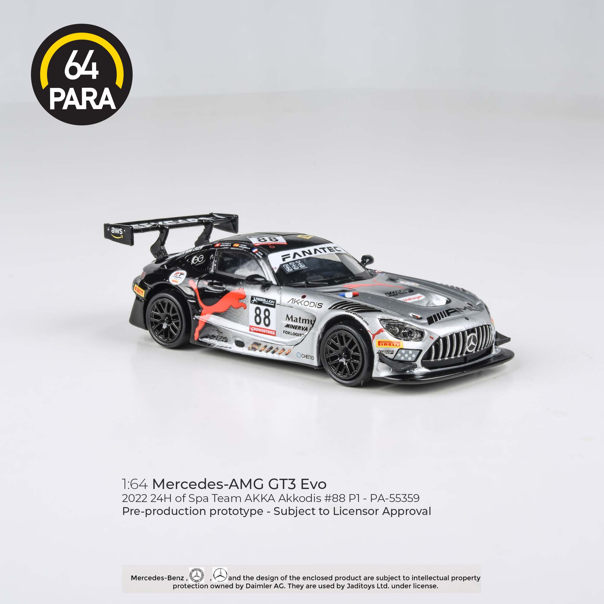 ミニッツ Mercedes-AMG GT3 Presentation Car Kyosho 1/28 2018 Mercedes-AMG GT3 MINI-Z RWD RTR