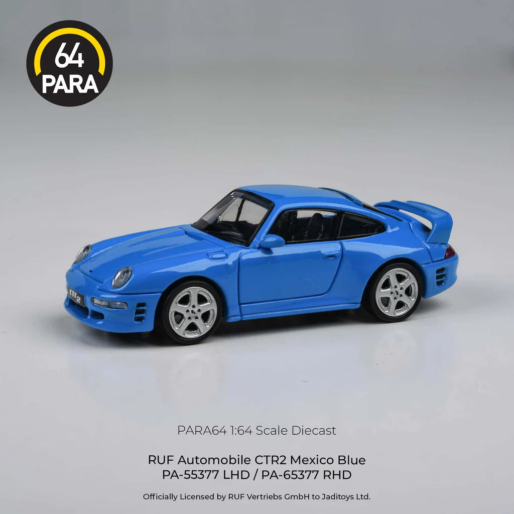 [Preorder] PARA64 1:64 1995 RUF CTR2 – Mexico Blue – PA-55377/BLUE