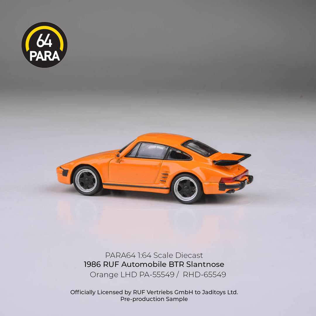 [Preorder] PARA64 1:64 1986 RUF Automobile BTR Slantnose Orange LHD PA-55549
