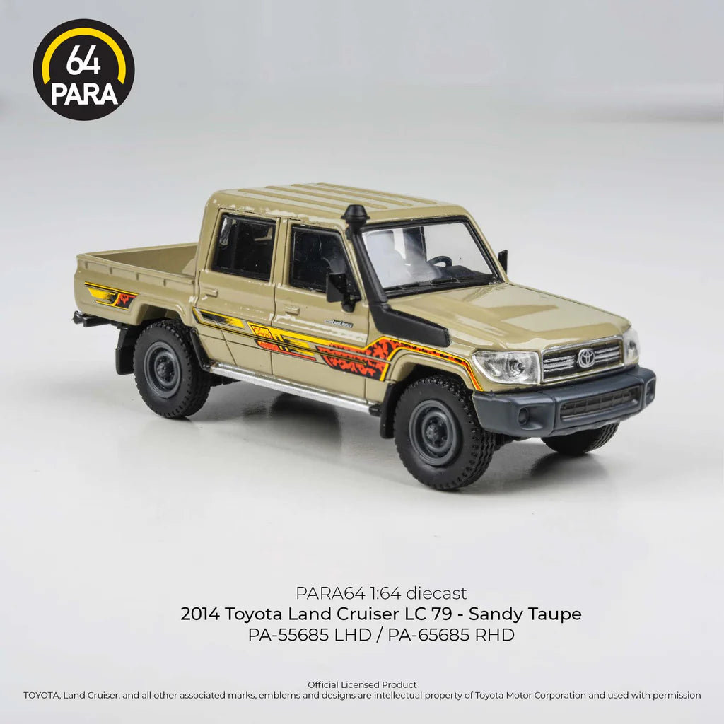 [Preorder] PARA64 1:64 2014 Toyota Land Cruiser 79 – Sandy Taupe – PA-55685/SANDY