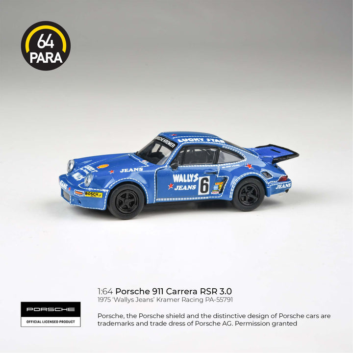 [Preorder] PARA64 1:64 1974 Porsche 911 3.0 RSR 'Wally's Jeans'