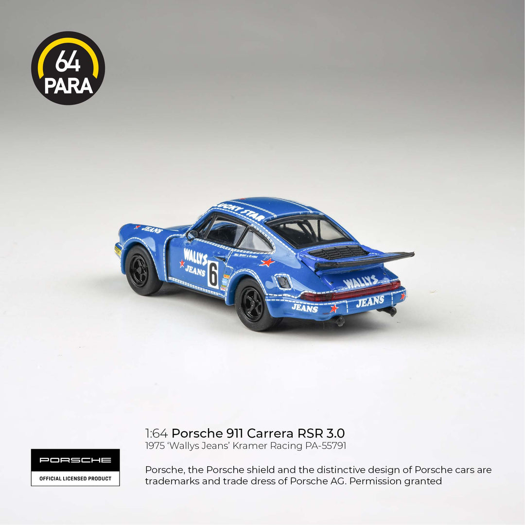 [Preorder] PARA64 1:64 1974 Porsche 911 3.0 RSR 'Wally's Jeans'