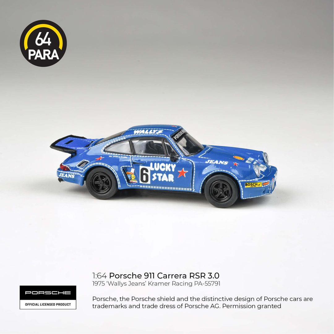 [Preorder] PARA64 1:64 1974 Porsche 911 3.0 RSR 'Wally's Jeans'