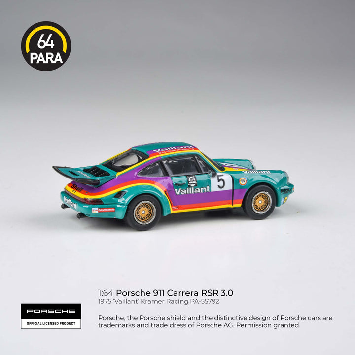 [Preorder] PARA64 1:64 1974 Porsche 911 Carrera RSR 3.0 'Vaillant' w/ photo-etched wheels