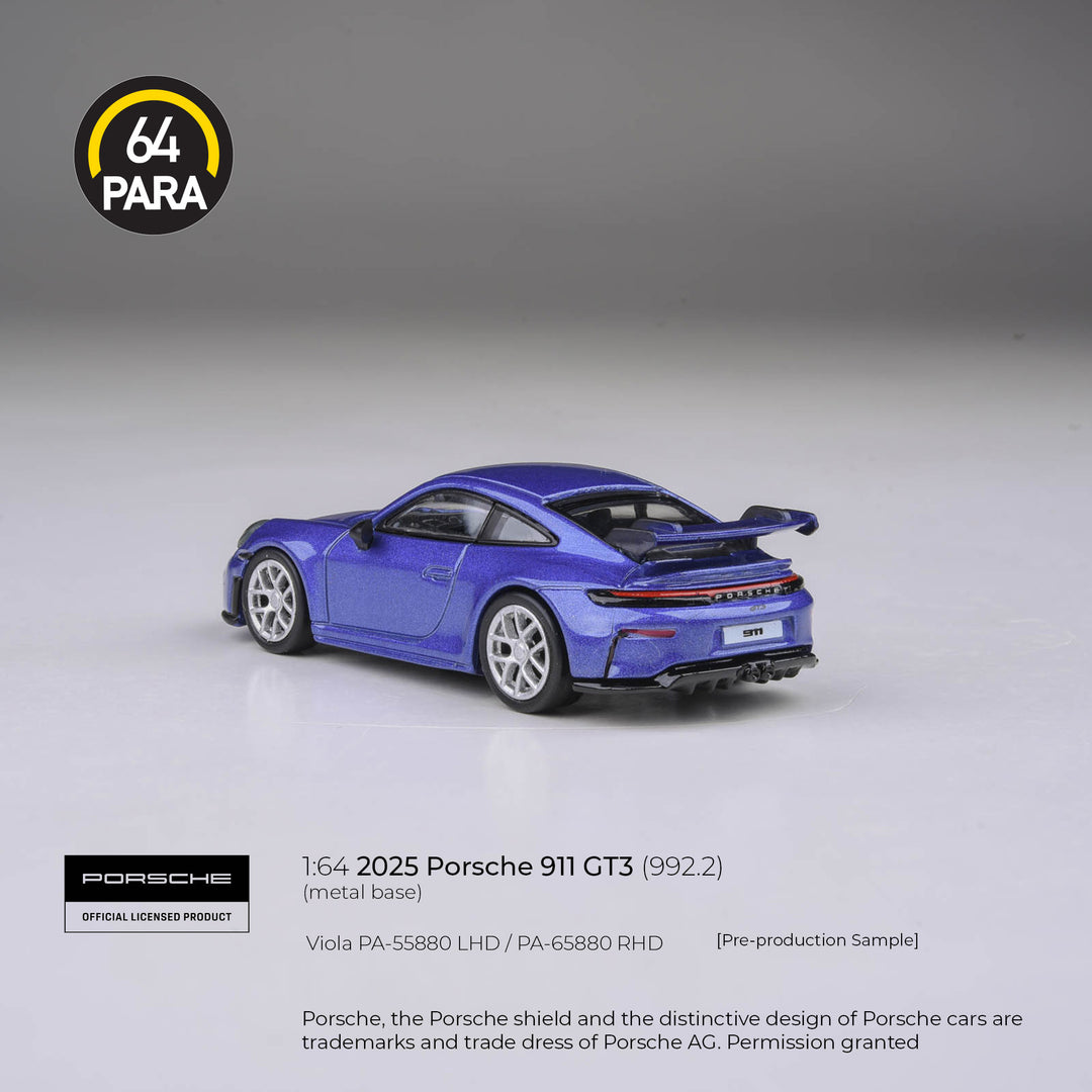 [Preorder] PARA64 1:64 2025 Porsche 911 GT3 (992.2) Purple Viola LHD PA-55880