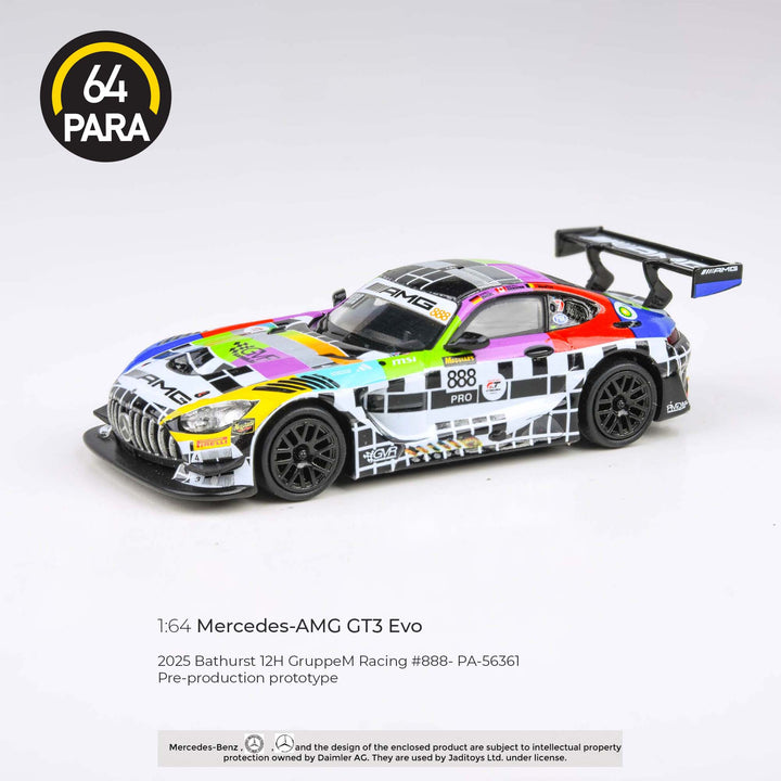 [Preorder] PARA64 1:64 Mercedes-AMG GT3 2025 Bathurst 12H GruppeM Racing #888 (LHD)
