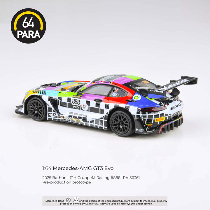 [Preorder] PARA64 1:64 Mercedes-AMG GT3 2025 Bathurst 12H GruppeM Racing #888 (LHD)