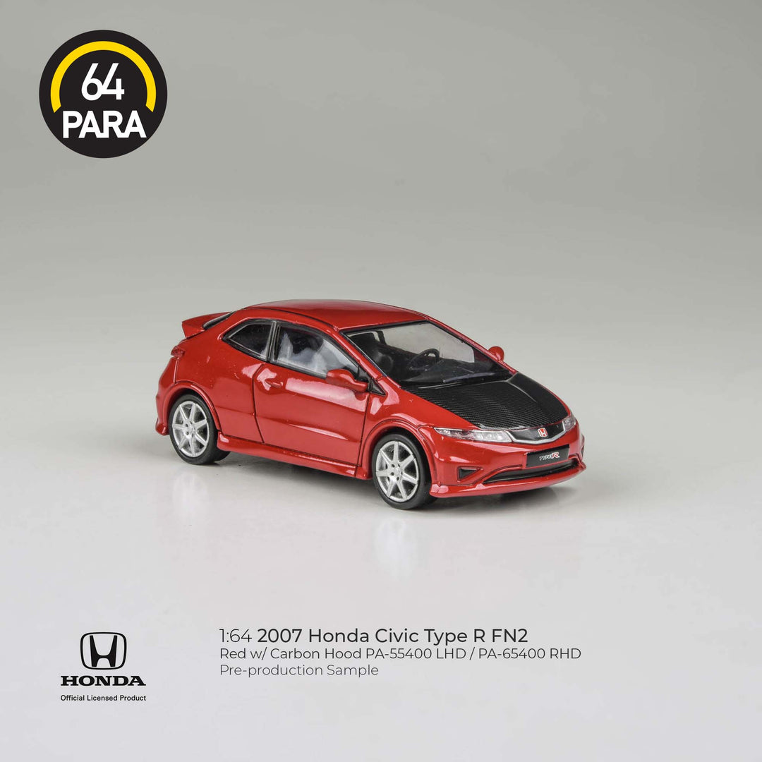 PARA64 1:64 2007 Honda Civic Type R FN2 Red/Carbon hood PA-65400