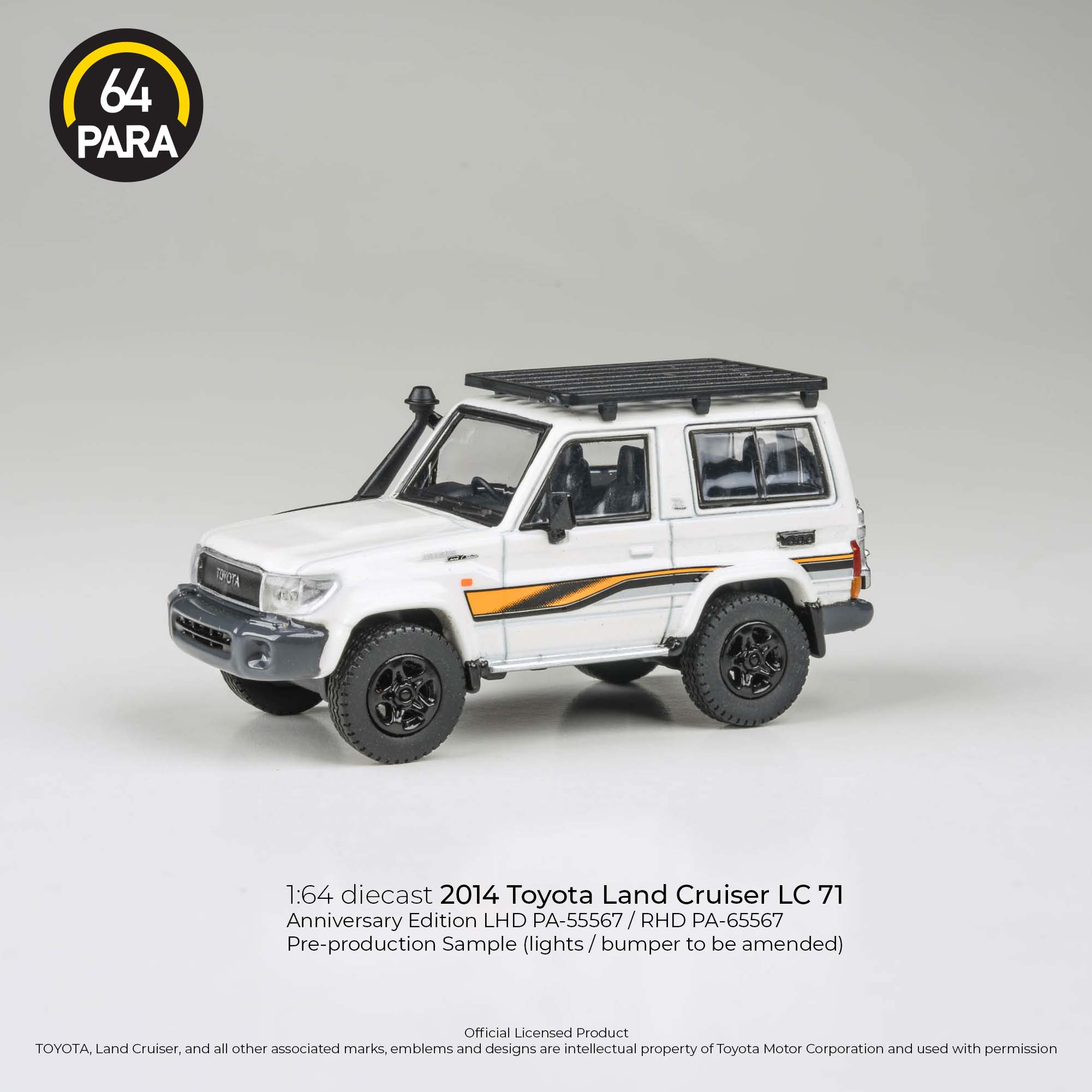 PARA64 1:64 2023 Toyota Land Cruiser LC71 White Anniversary Ed PA