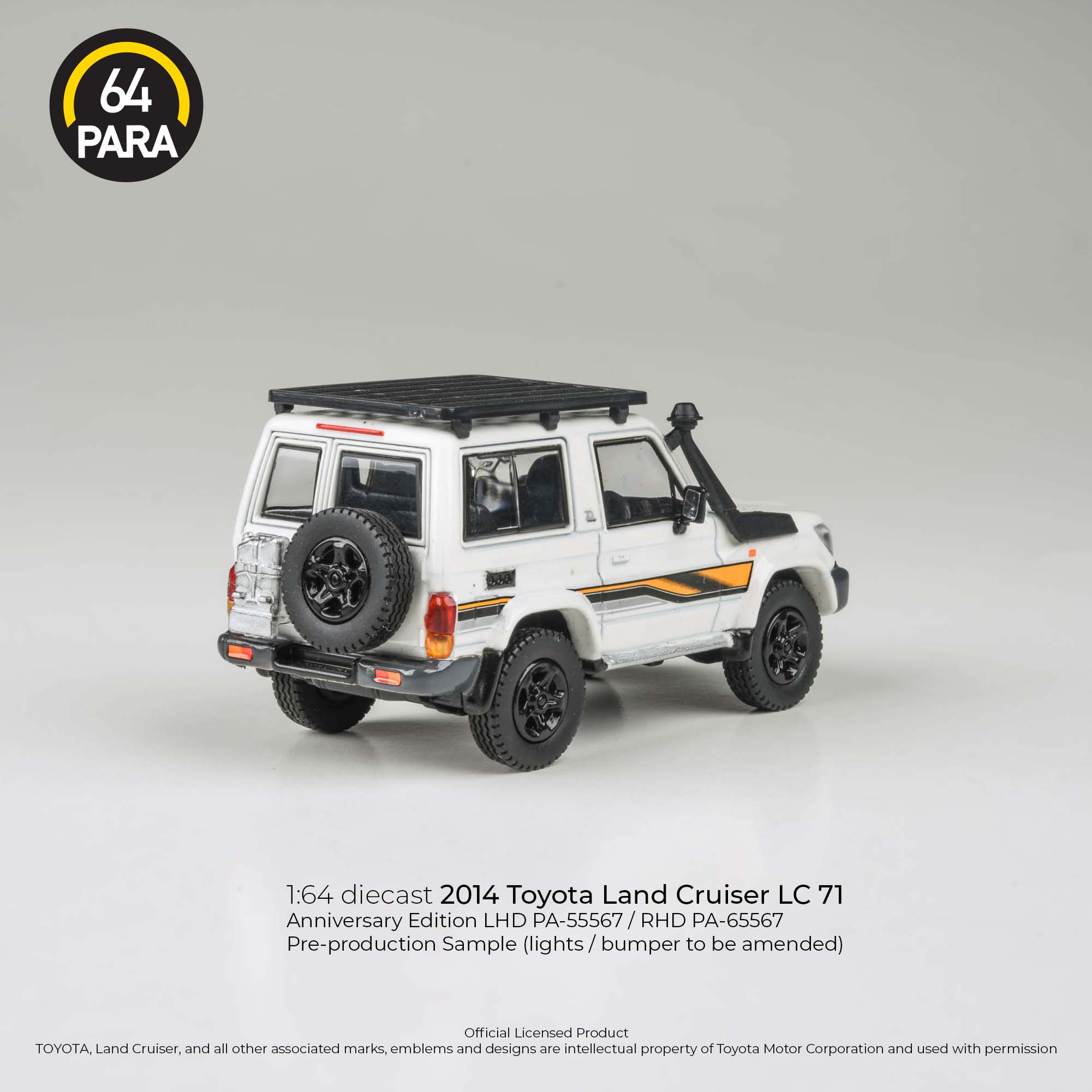 PARA64 1:64 2023 Toyota Land Cruiser LC71 White Anniversary