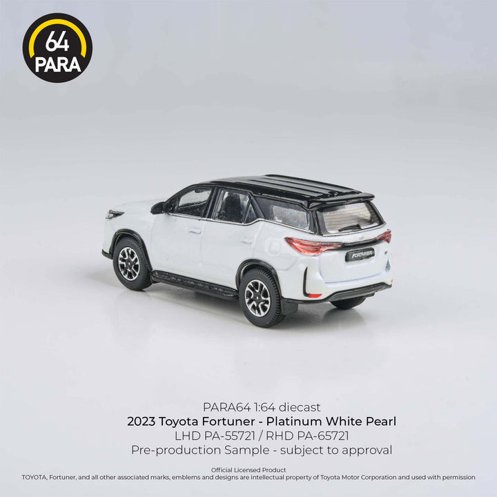 [Preorder] PARA64 1/64 2023 Toyota Fortuner Platinum White RHD (Philippines exclusive)