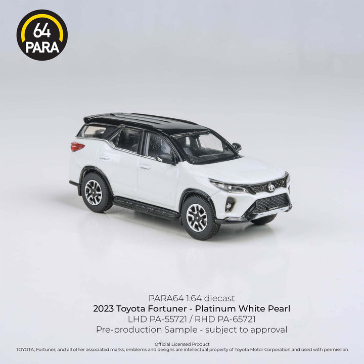 [Preorder] PARA64 1/64 2023 Toyota Fortuner Platinum White RHD (Philippines exclusive)