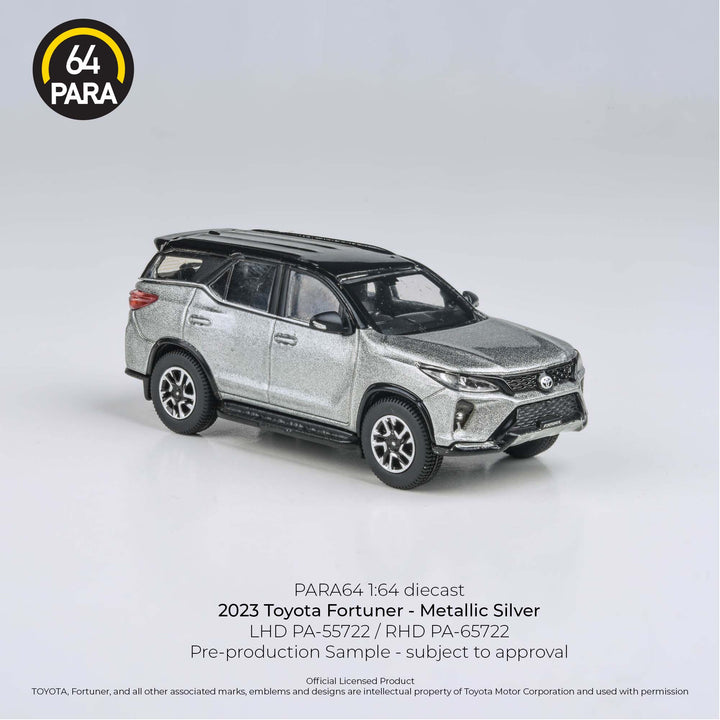 [Preorder] PARA64 1/64 2023 Toyota Fortuner Platinum Silver RHD (Philippines exclusive)