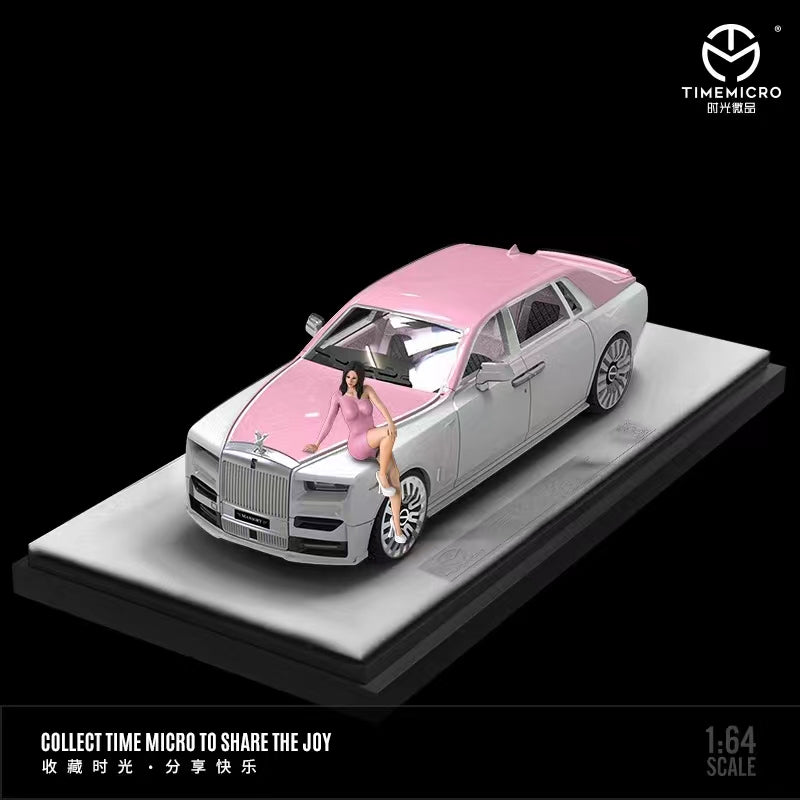 TimeMicro 1:64 Rolls Royce Phantom Eighth Generation Pink Doll Version