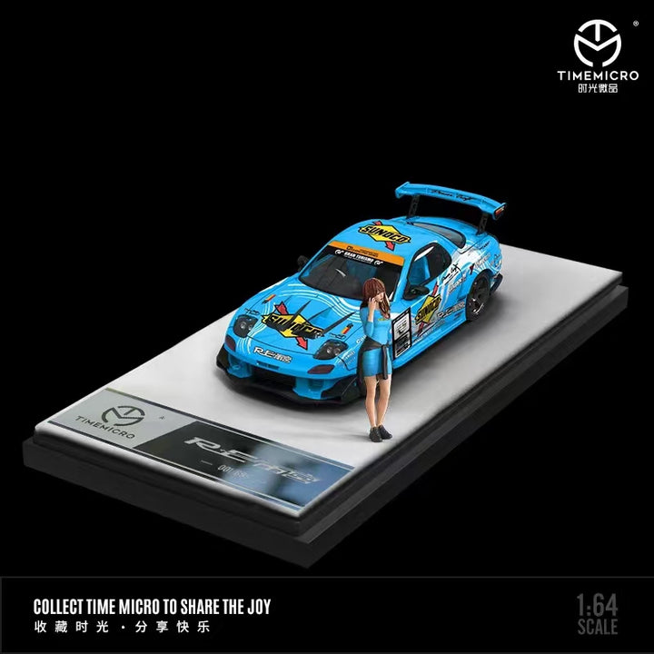 TimeMicro 1:64 Mazda RX-7 RE Amemiya Blue Doll Version