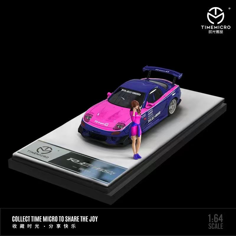 TimeMicro 1:64 Mazda RX-7 RE Amemiya Pink Doll Version
