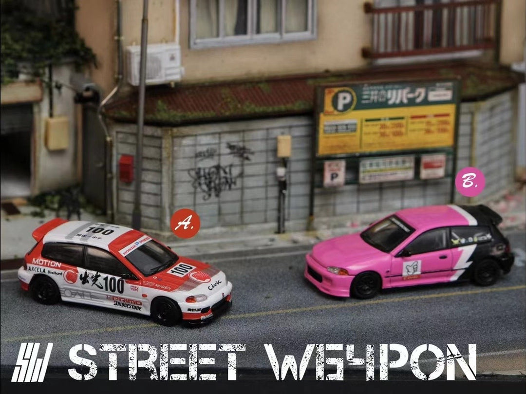 Street Weapon 1:64 Spoon Honda Civic EG6 Street Edition / Pink Lightning 