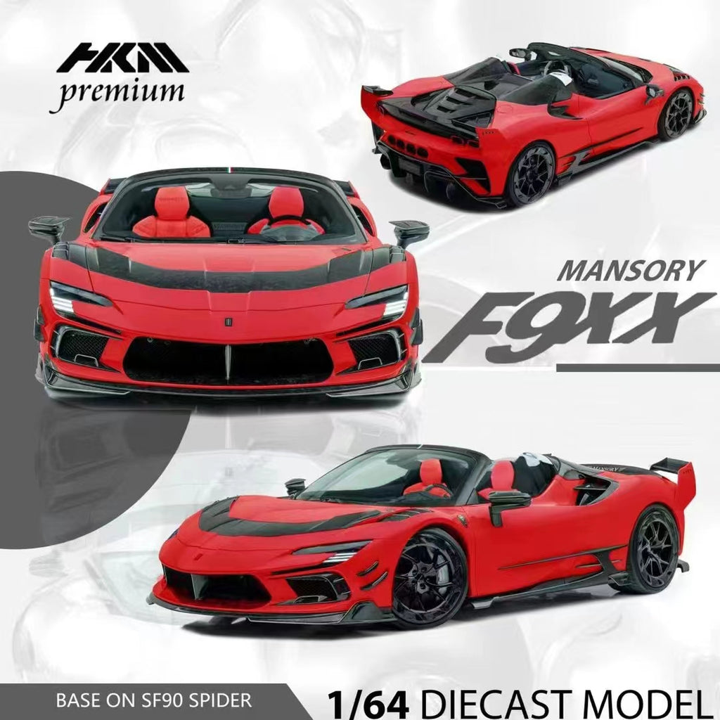 HKM 1/64 マンソリー MANSORY F9XX SF90 Spider HKM 1:64 Mansory Ferarri SF90 F9XX Convertible (2 Colors