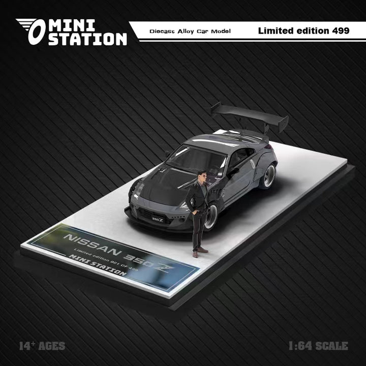 Mini Station 1:64 Nissan Fairlady Z33 350Z Grey Doll Version